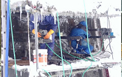 砂防堰堤貫通孔（φ75mm L=15m） 寒冷地施工の写真